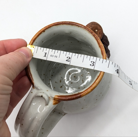 Handmade Quirky Whimsical Earthenware Mustache Face Coffee Mug - Picture 9 of 10